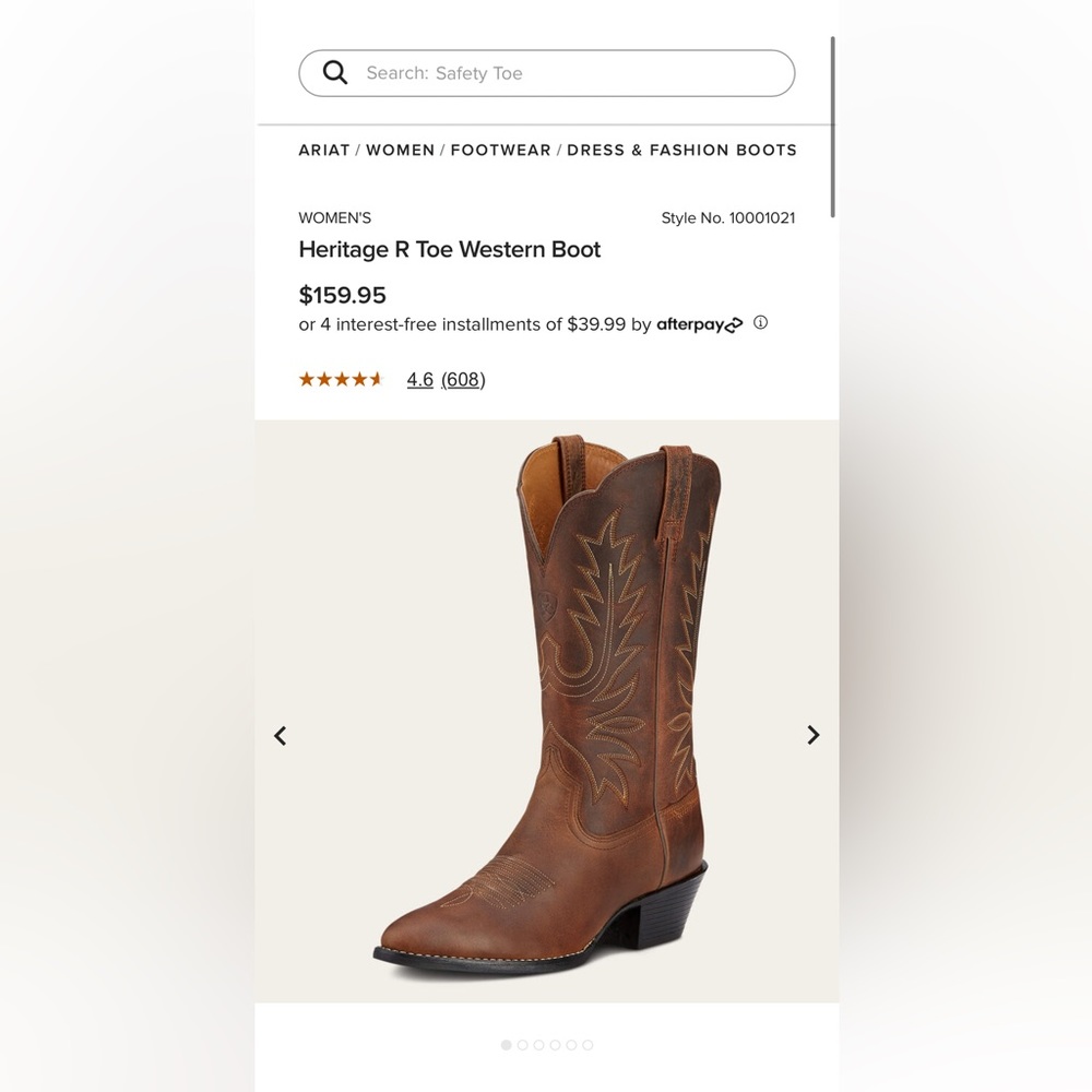 Ariat Heritage R Toe Western Boot